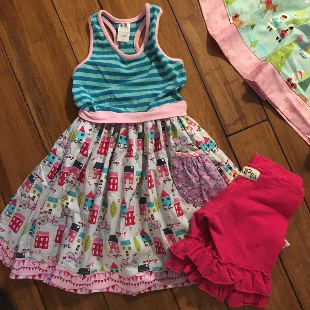 KPea Dress and Ruffle Shorties Set 6